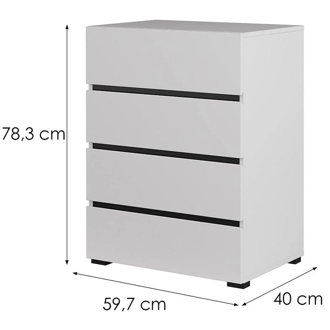 Cross komoda 59,7x40x78,3 bela