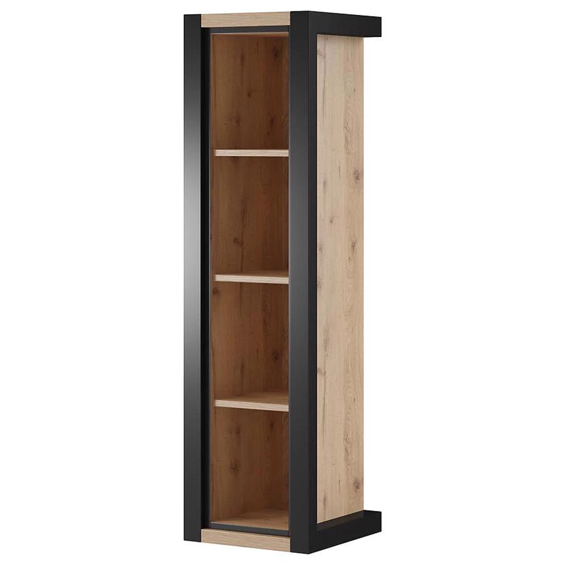 Aktiv zidna polica 35x35x128 hrast/crna