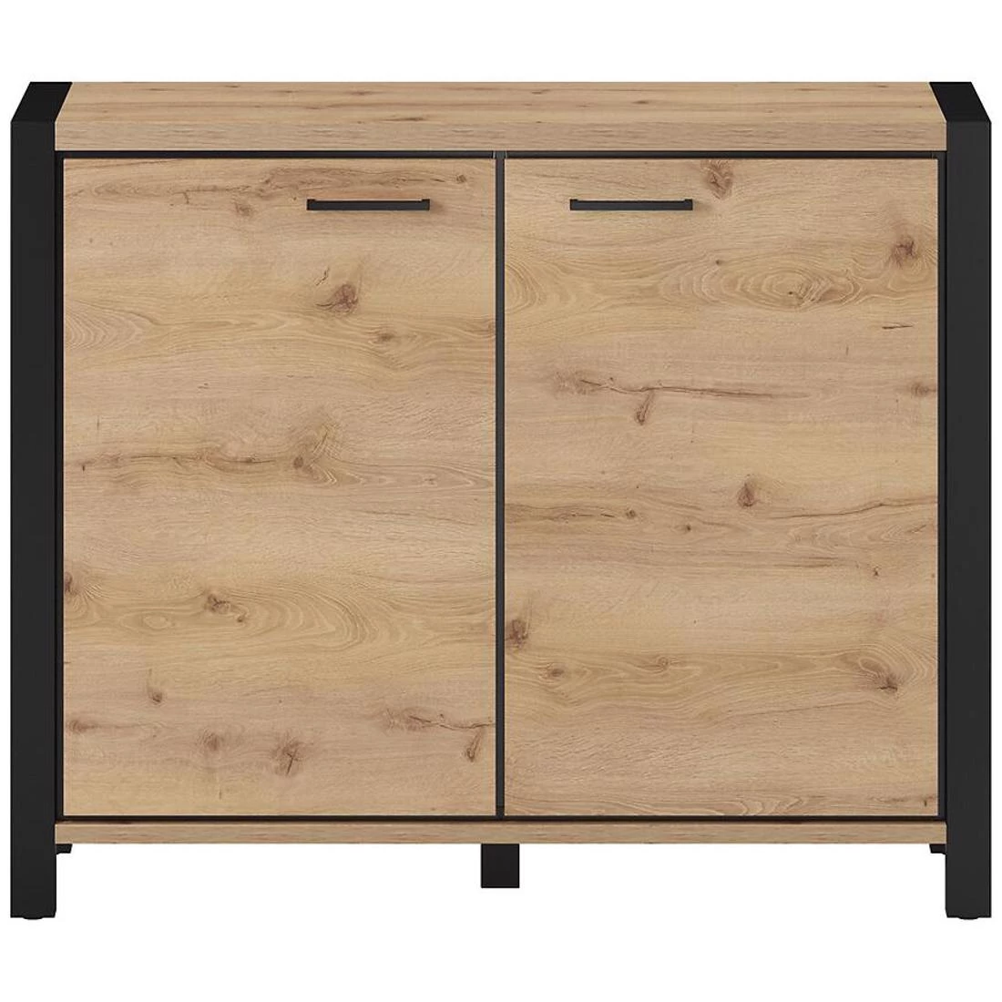Aktiv komoda 112x41x91 hrast/crna