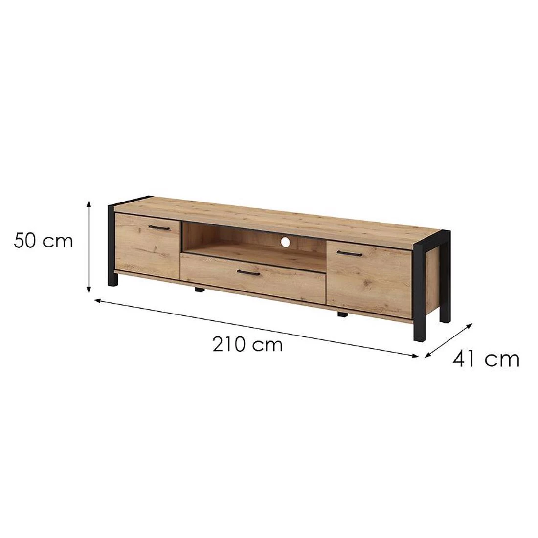 Aktiv TV komode 210x41x50 hrast