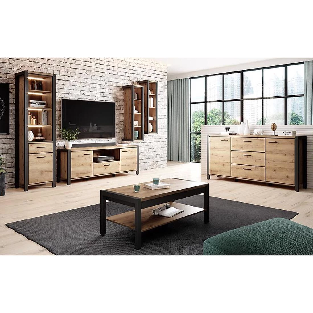 Aktiv TV komode 210x41x50 hrast