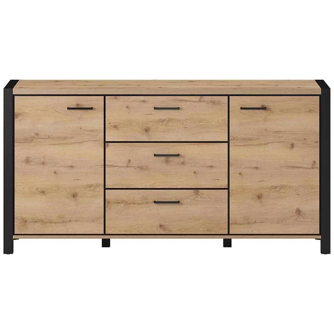 Aktiv komoda 180x41x91 hrast/crna
