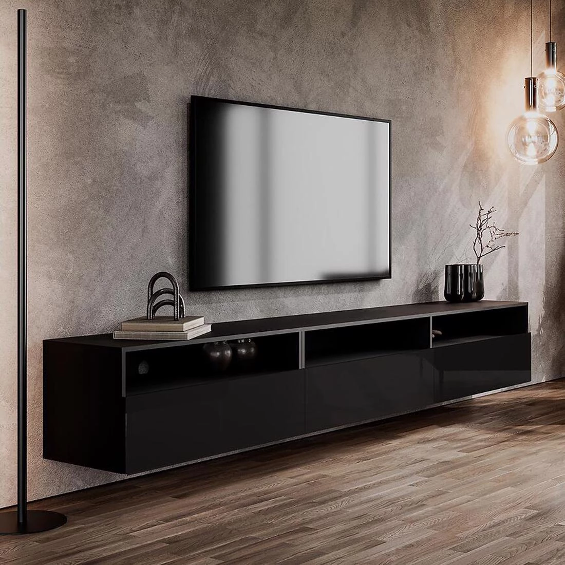 Athens TV komode 270x41x40 crna