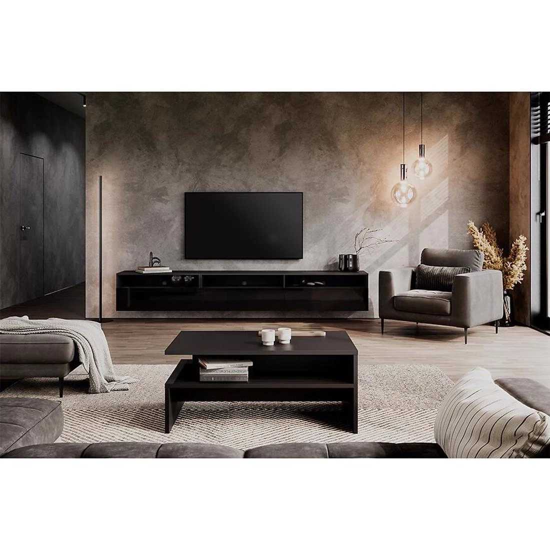 Athens TV komode 270x41x40 crna