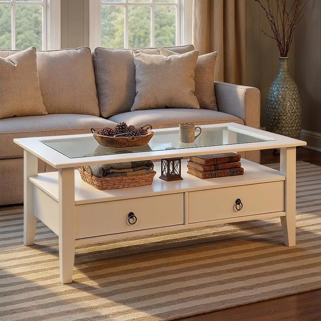 Provence stolic 115x60x45 cm beli