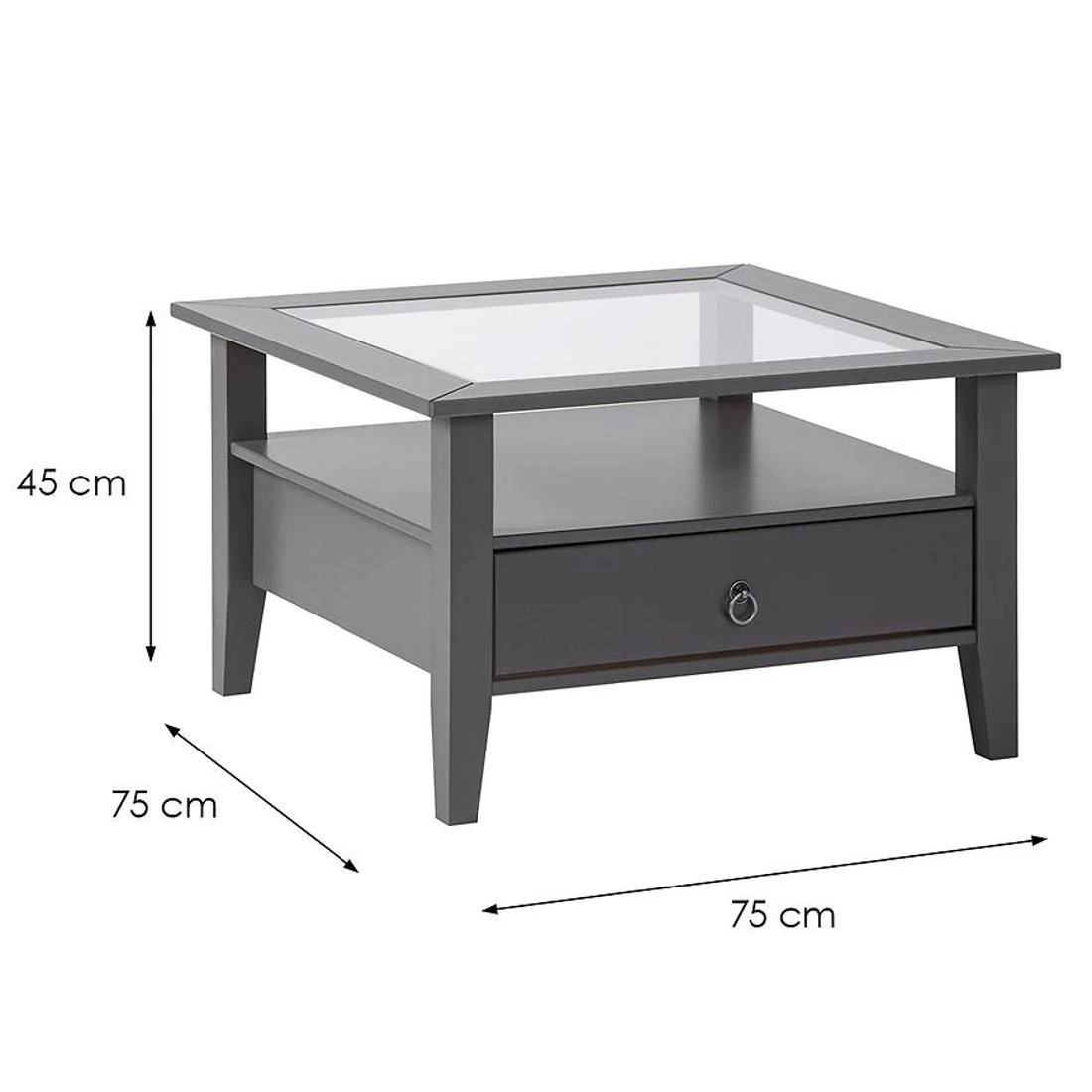 Provence stocic 75x75x45 sivi
