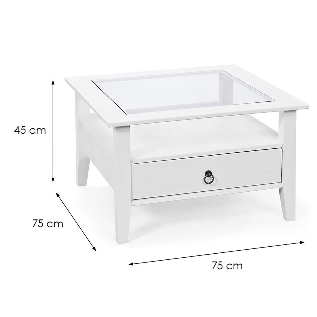 Provence stolic 75x75x45 bijela