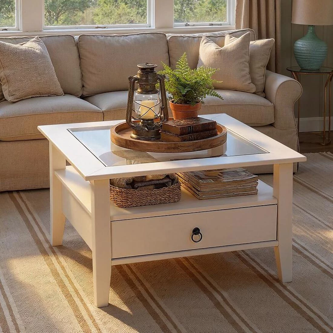 Provence stolic 75x75x45 bijela