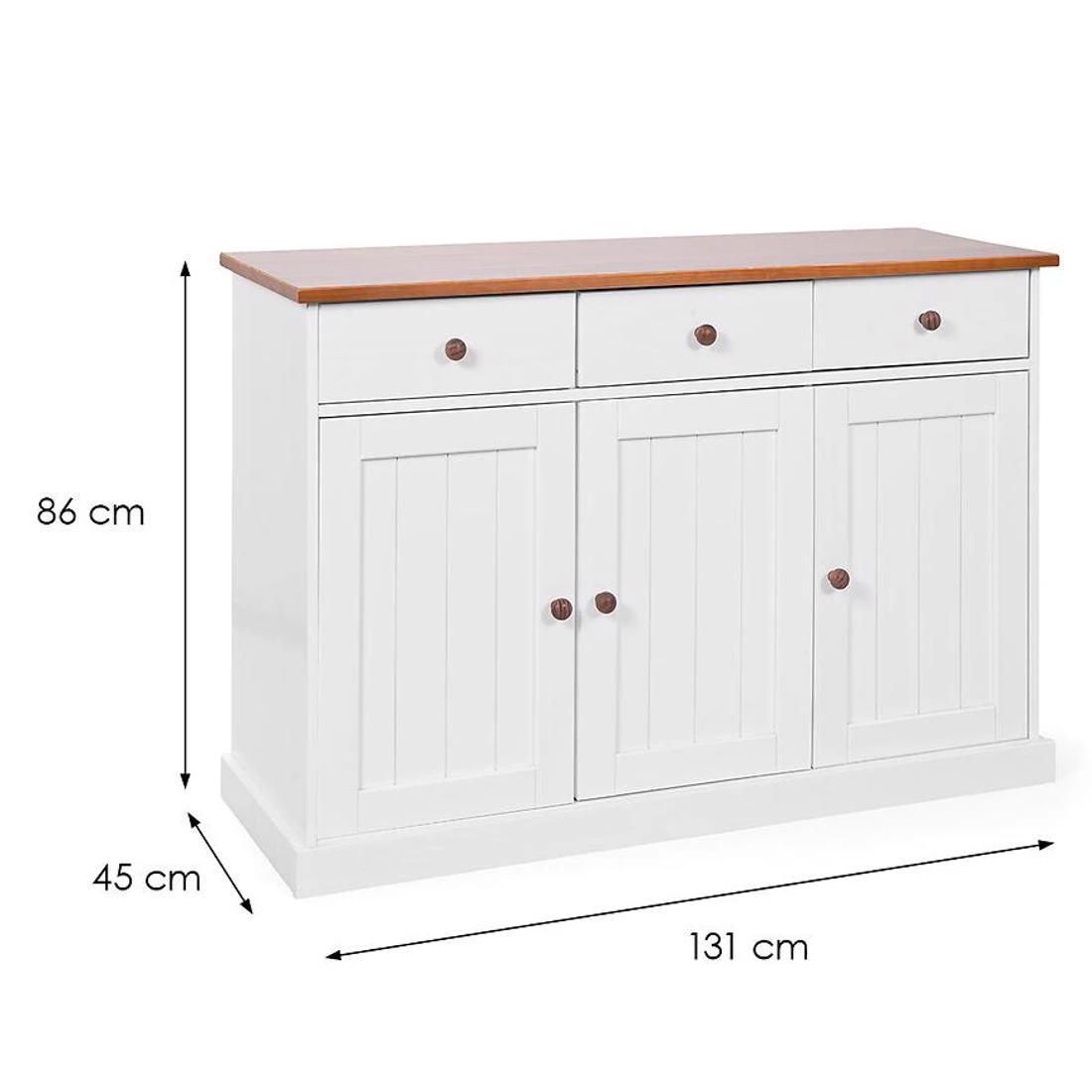 Westerland komoda 131x45x86 bela
