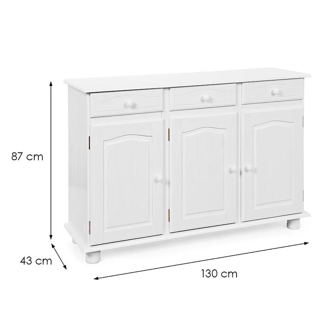 Livio komoda 130x43x87 bela