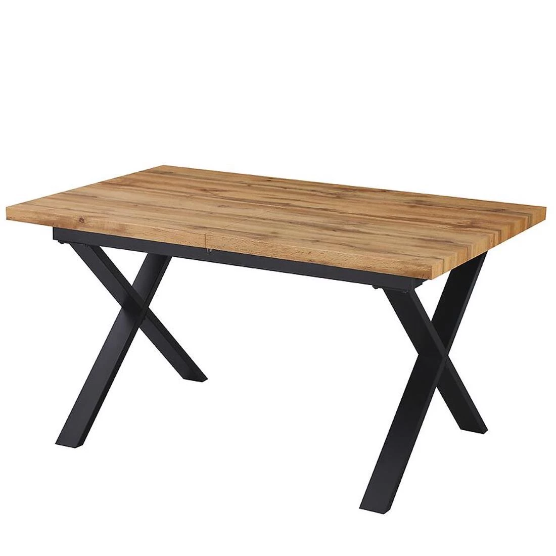 Idaho stol 140/180x90x75 cm prirodna boja drveta/crna