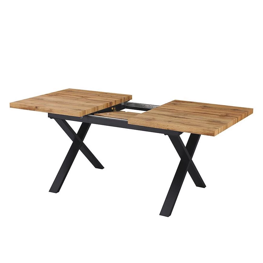 Idaho stol 140/180x90x75 cm prirodna boja drveta/crna