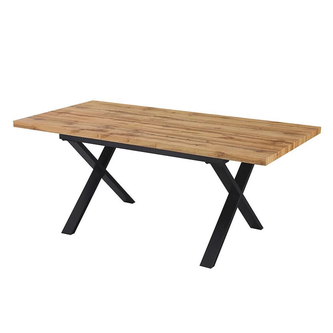 Idaho stol 140/180x90x75 cm prirodna boja drveta/crna