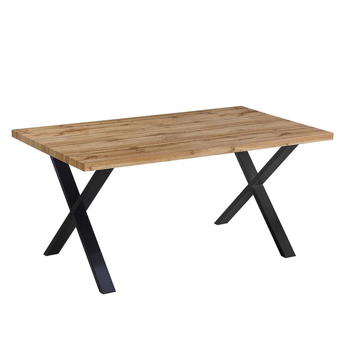Idaho stol 160x90x75 cm prirodna boja drveta/crna