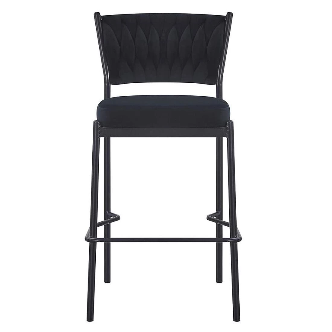 Glamour barska stolica 54x45x68/93 cm crna