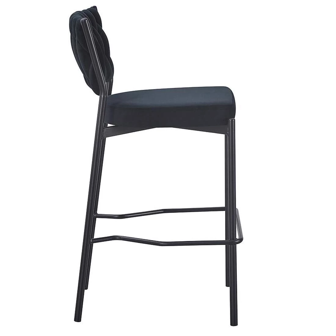 Glamour barska stolica 54x45x68/93 cm crna