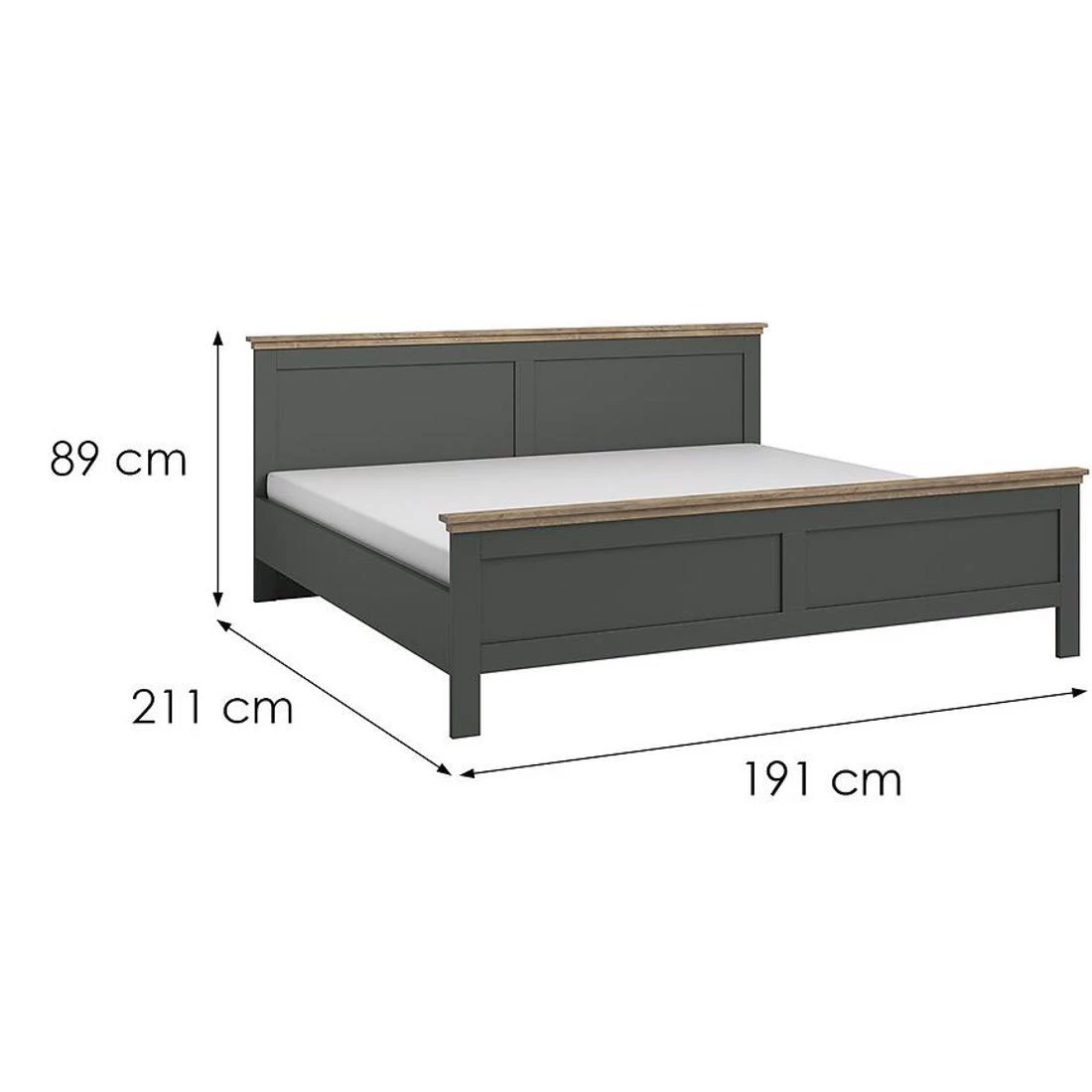 Evora S 32 krevet 191x211x89 cm zelena
