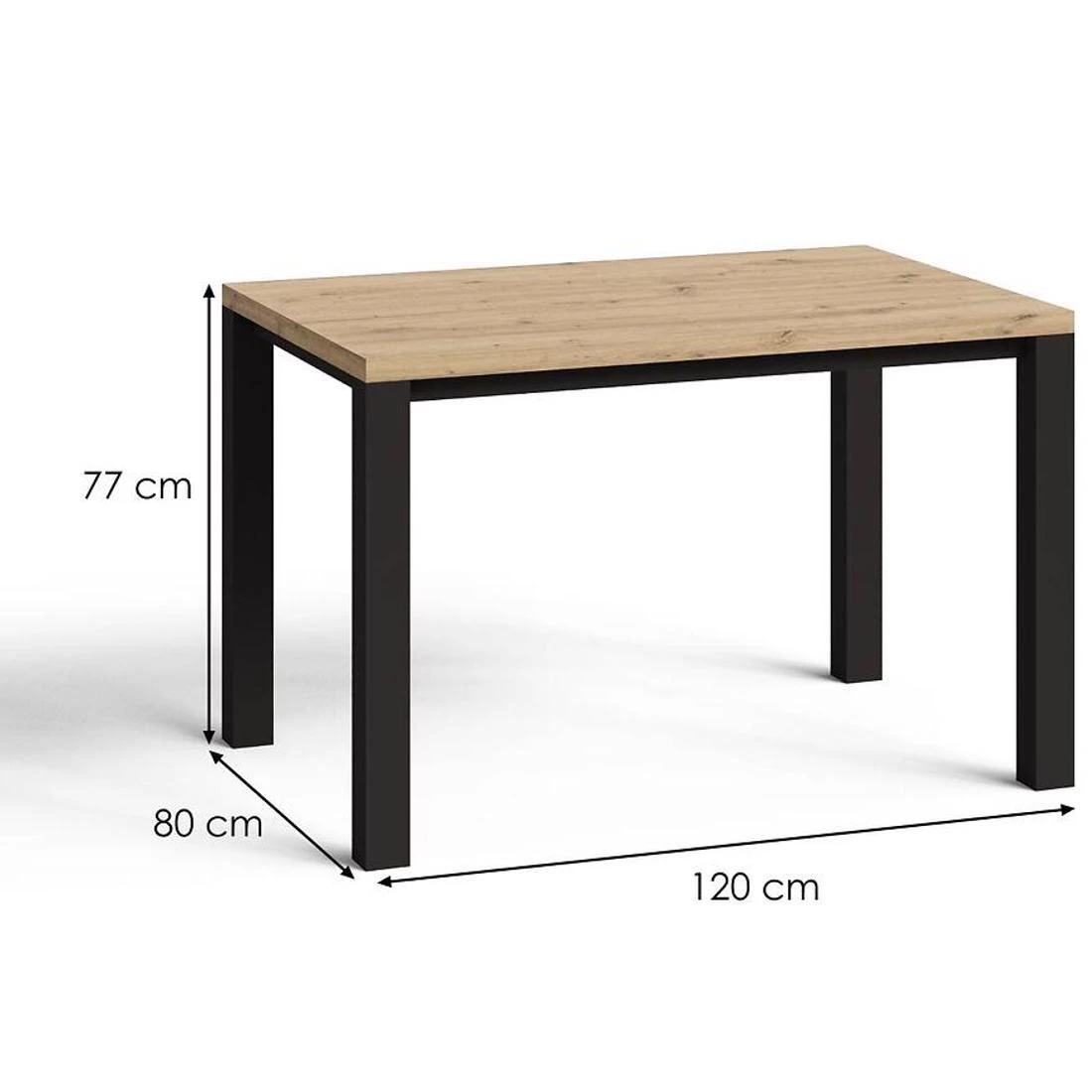 Oskar stol 120x80x77 artisan/crni