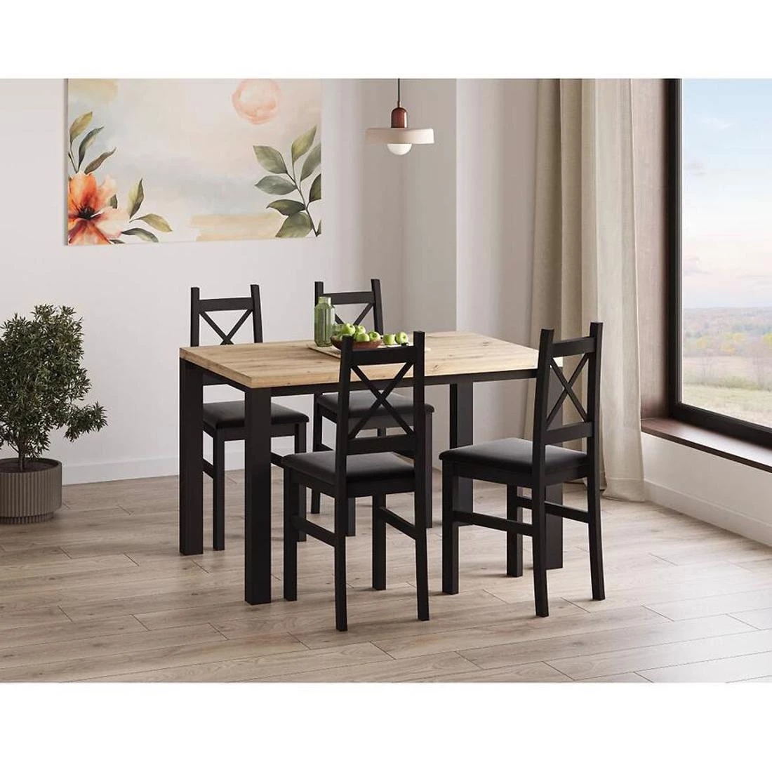 Oskar stol 120x80x77 artisan/crni