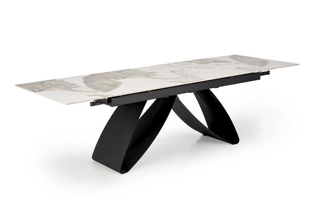 Hilario stol 180/260x90x 75 cm bež mramor/crna