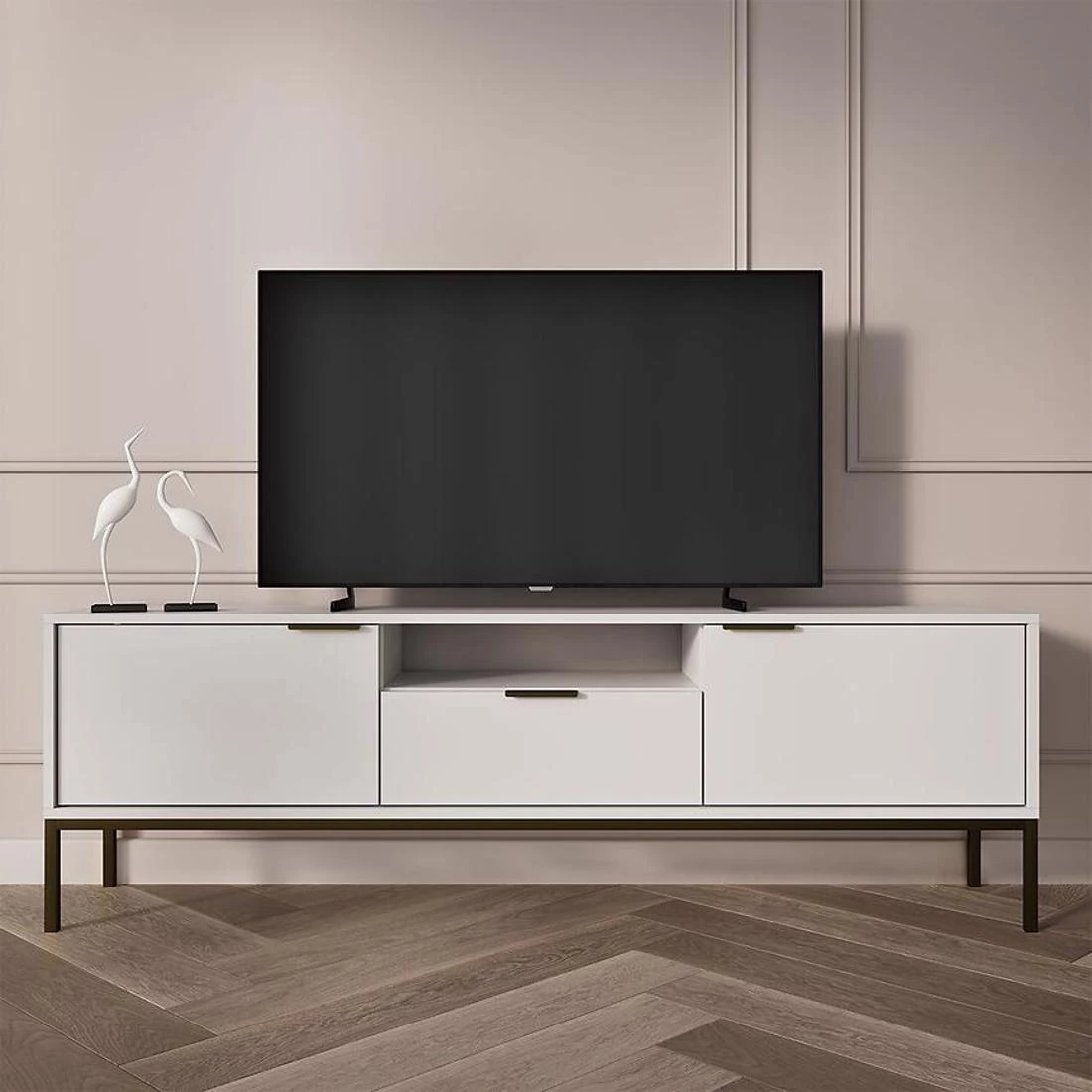 Austin TV ormaric 175x33x56,4 cm bela/crna