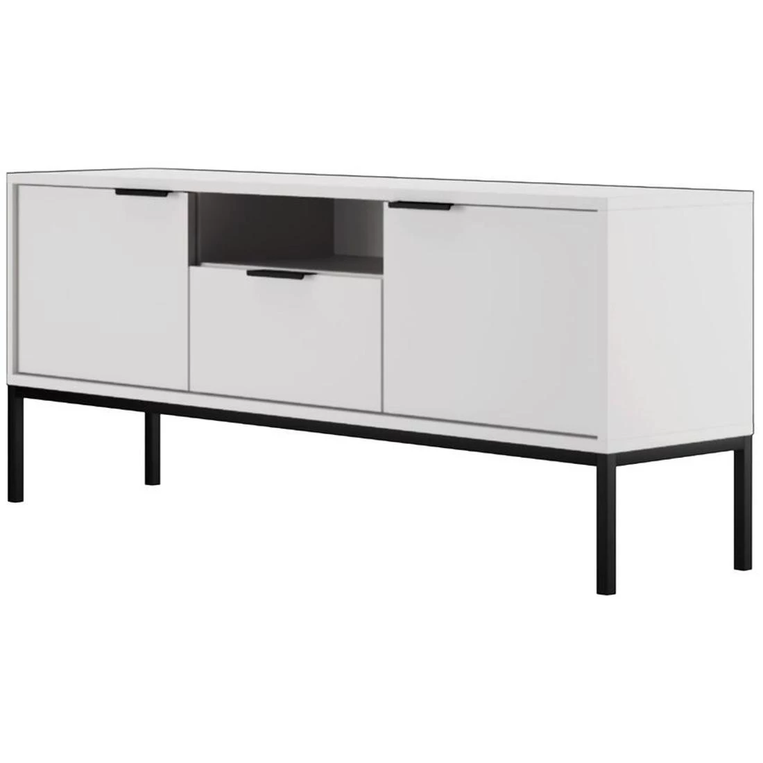 Austin TV ormaric 56,4x33x135 cm bela/crna