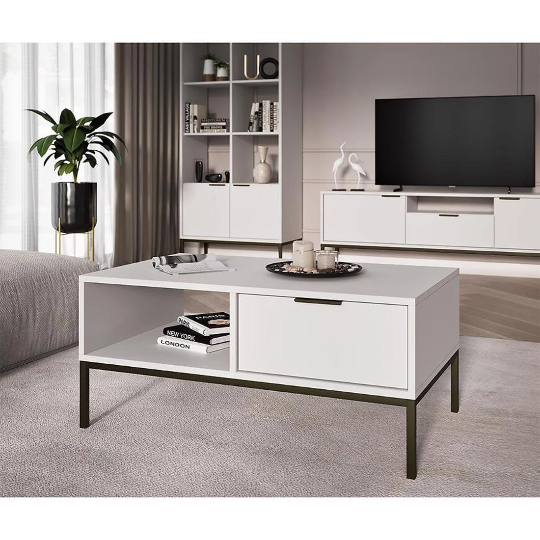 Austin stol 100X60X45,4 cm beli/crni