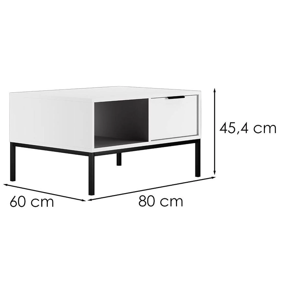 Austin stol 80X60X45,4 cm beli/crni