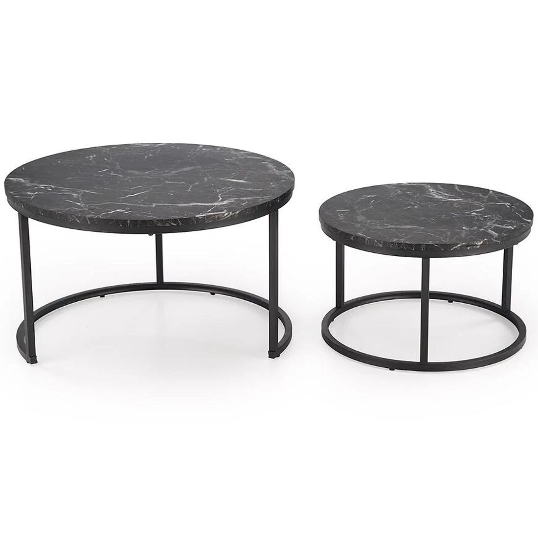 Java stolic za kavu 79x79x47 cm crni mramor