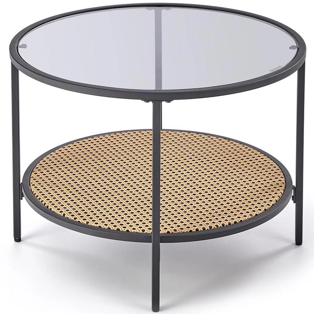 Dakota stolic za kavu 60x60x45 cm smeda/crna