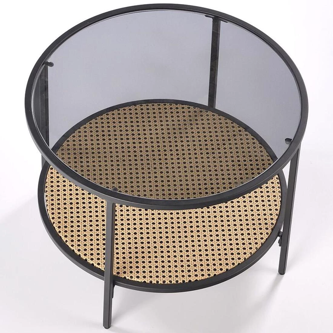 Dakota stolic za kavu 60x60x45 cm smeda/crna