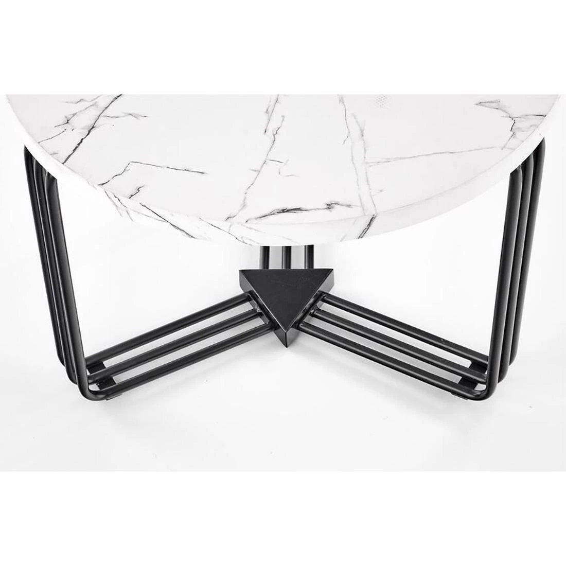 Antica-M stolic 5x55x41 cm beli mramor/crna