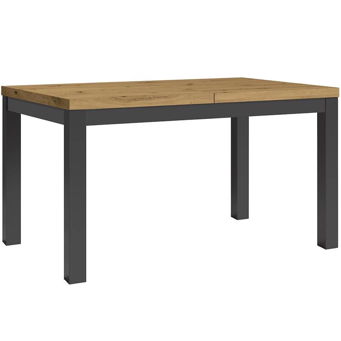 Stol 135/175x80X77 cm artisan hrast/crni