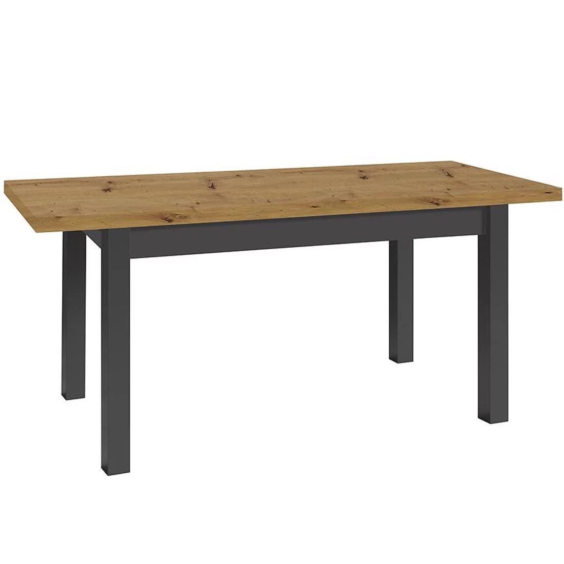 Stol 135/175x80X77 cm artisan hrast/crni