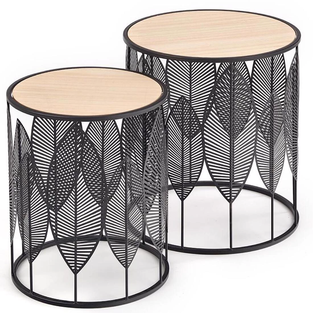 Folla set stolica 40x40x45 cm hrast/crna