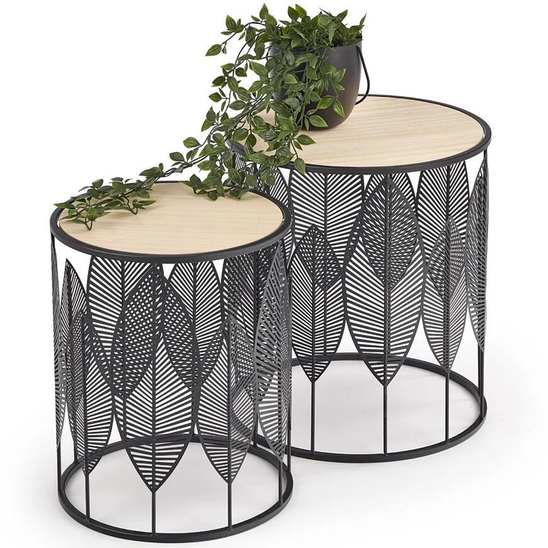 Folla set stolica 40x40x45 cm hrast/crna