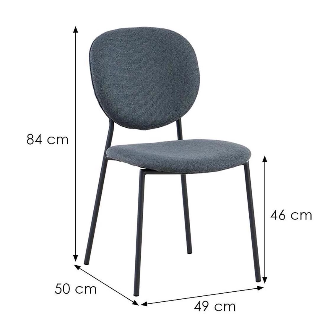 Saga stolica 59x49x46/84 siva