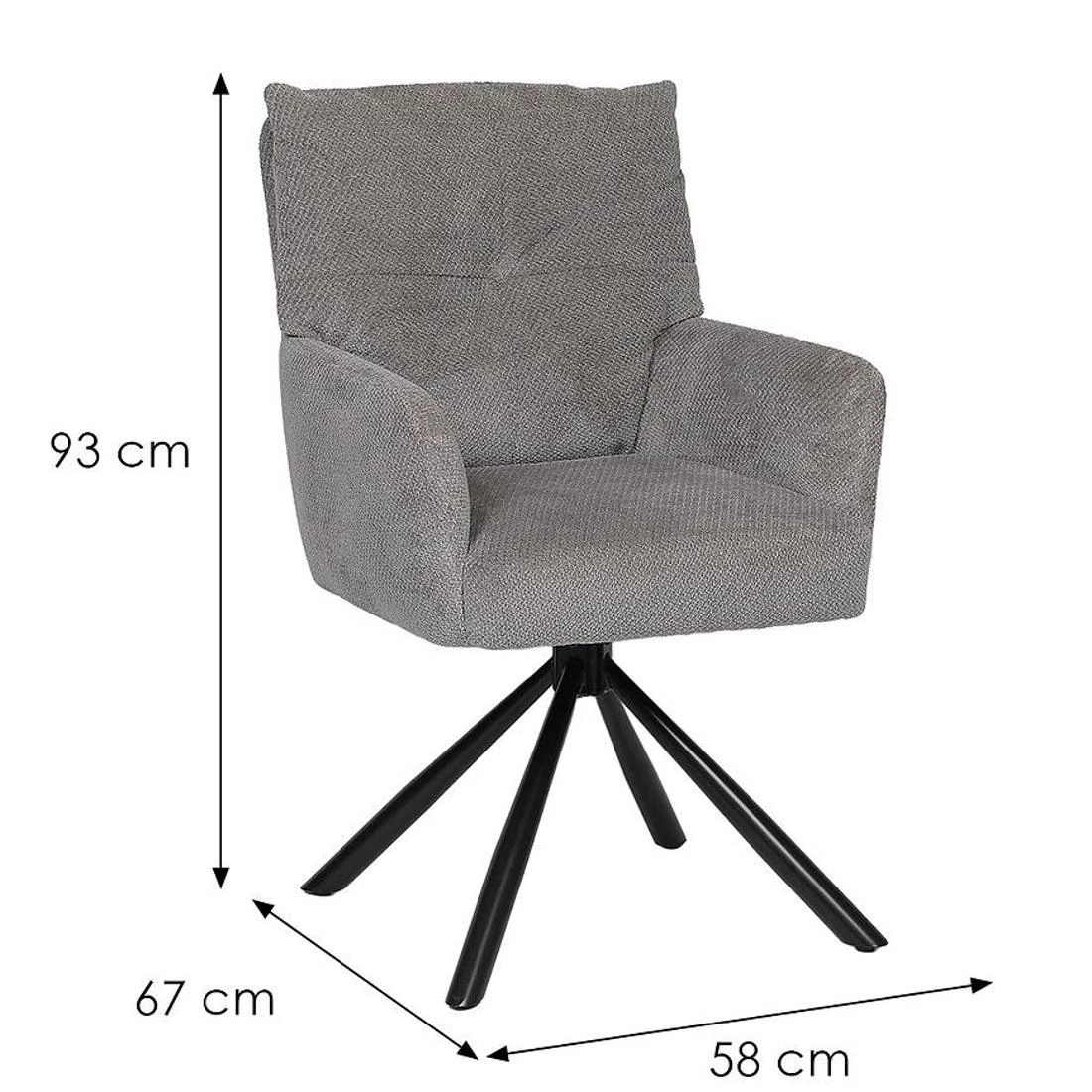 Stefan stolica 57x67x93 cm siva
