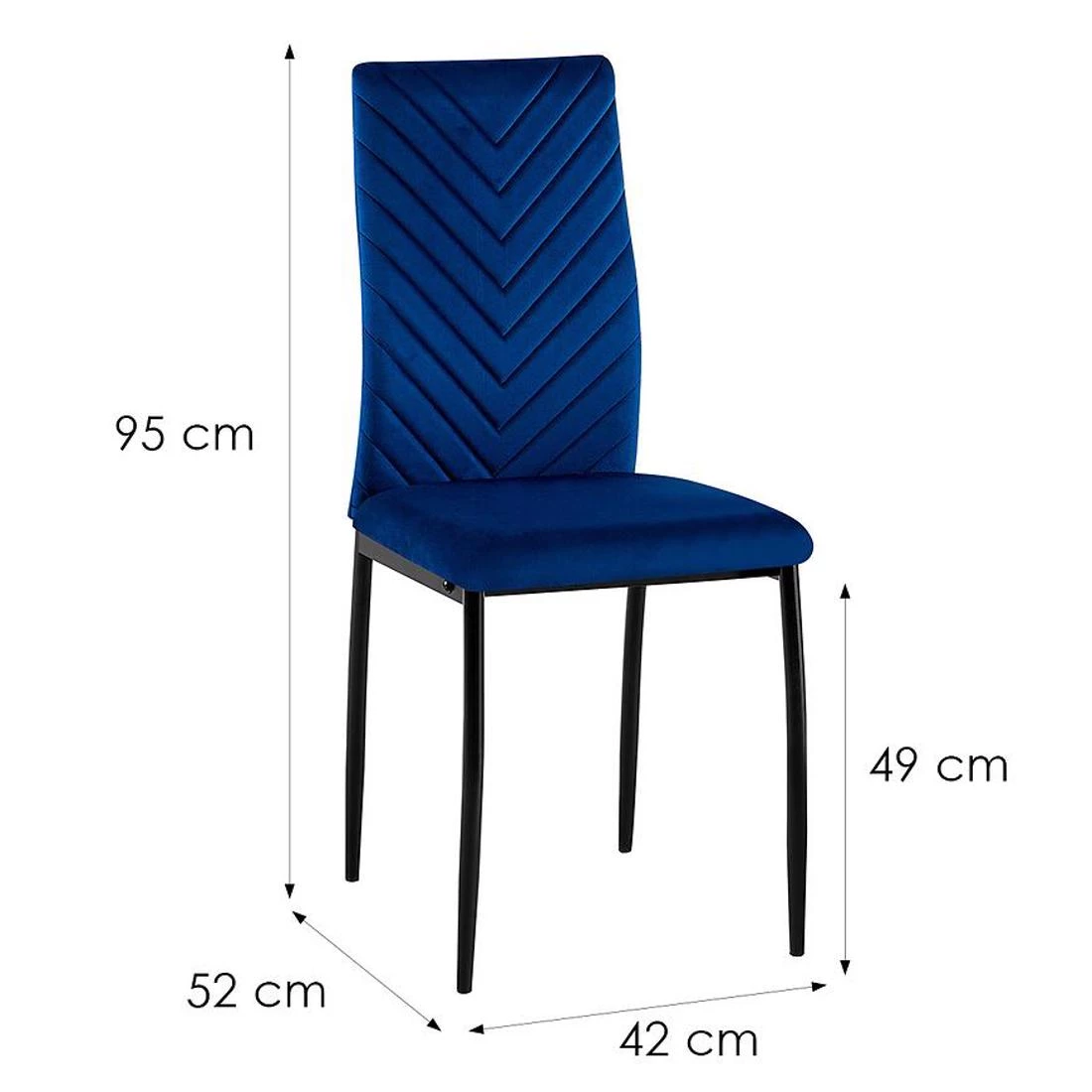 Piper stolica 41x52x95 cm tamnoplava