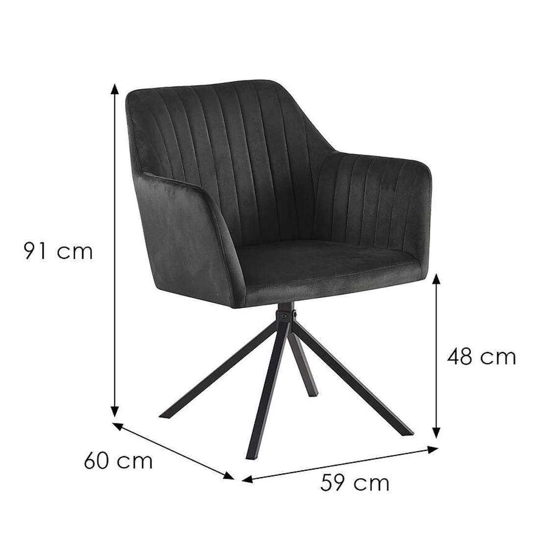 Patti stolica 56x60,5x81 cm siva