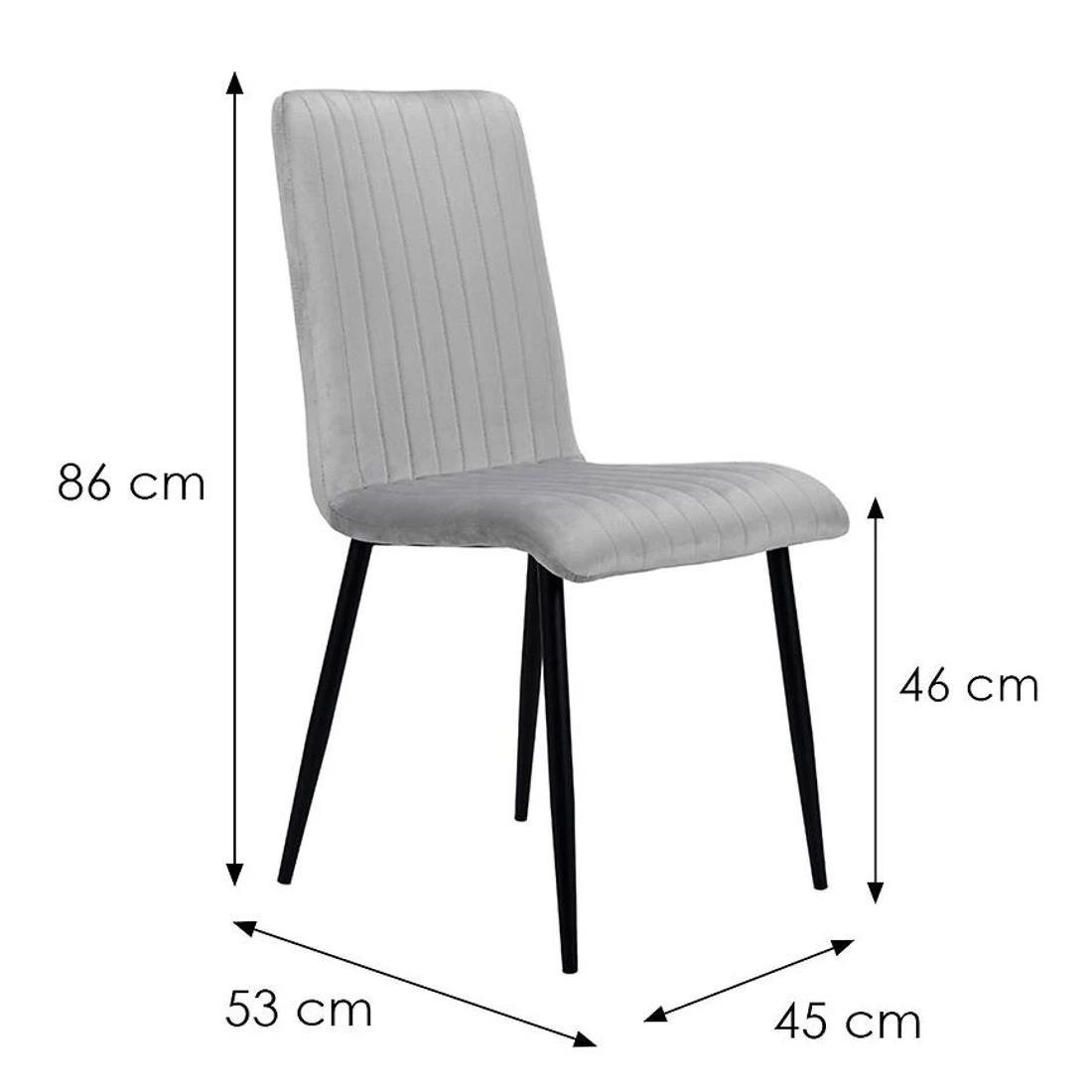 Sally stolica 45x53x46/86 cm siva