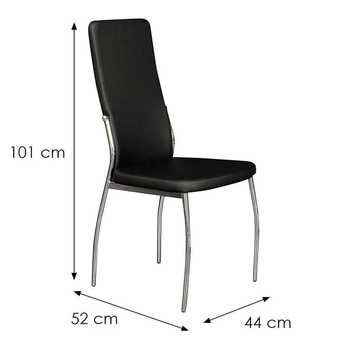 Odet stolica 44x52x101 cm crna