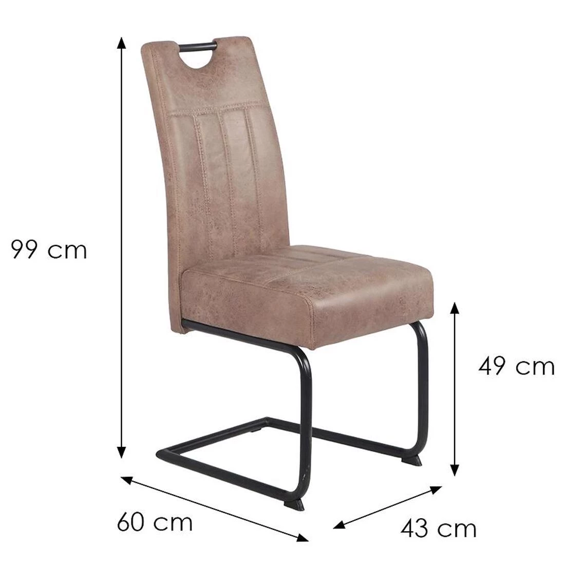 Betty stolica 43x60x99 cm smeda