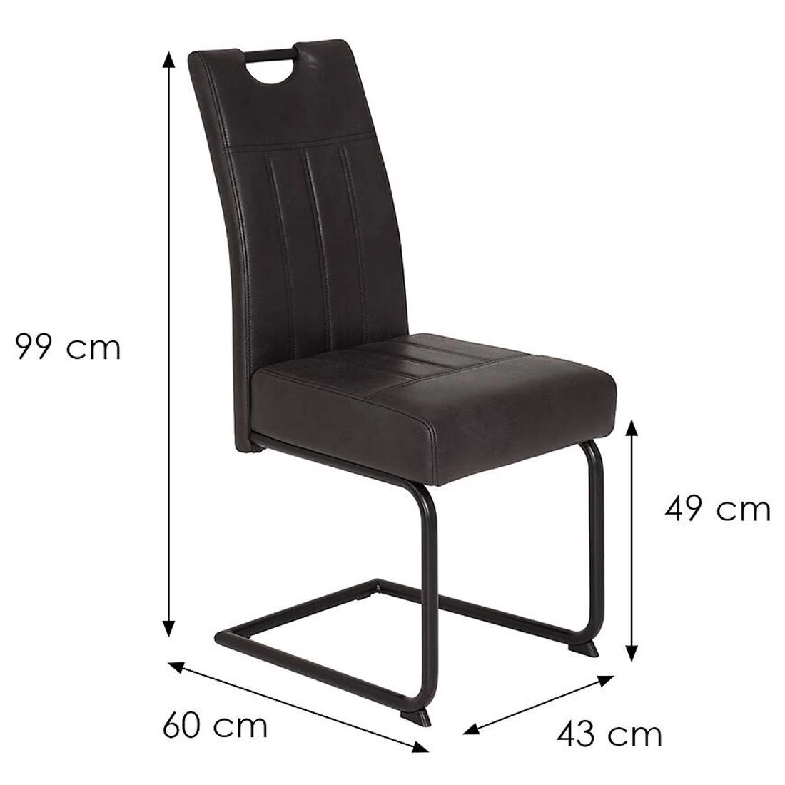 Betty stolica 43x60x49/99 crna