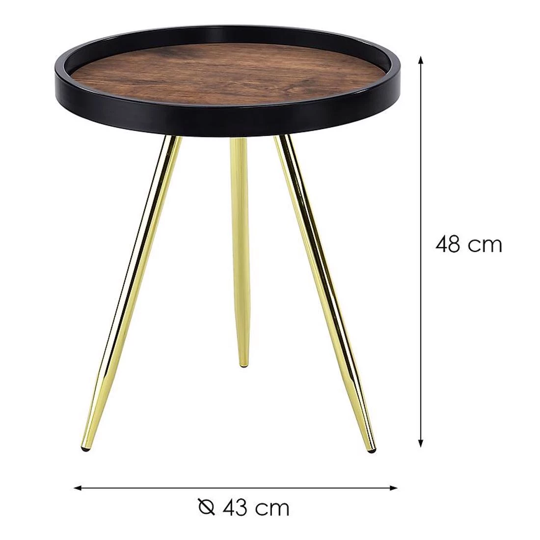 Stolic 43x43x48 cm mesing/crna/smeda