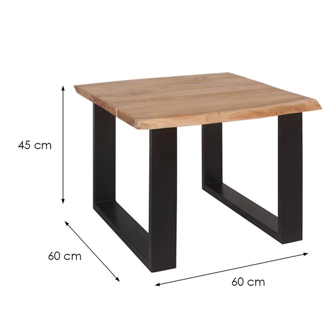 Hector stolic za kavu 60x60x45 cm hrast/crna