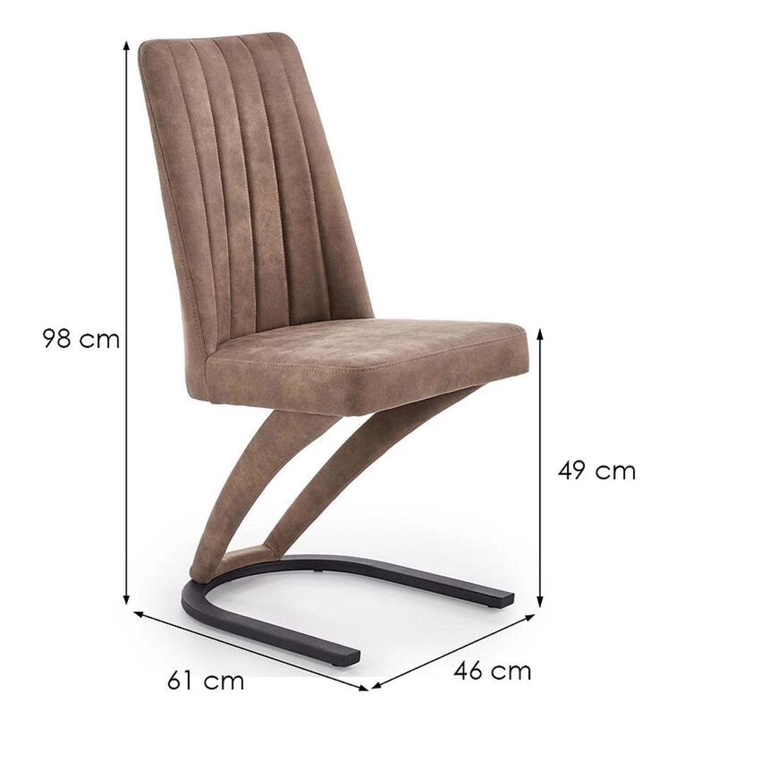 Stolica K338 46x61x49/98 cm smeda