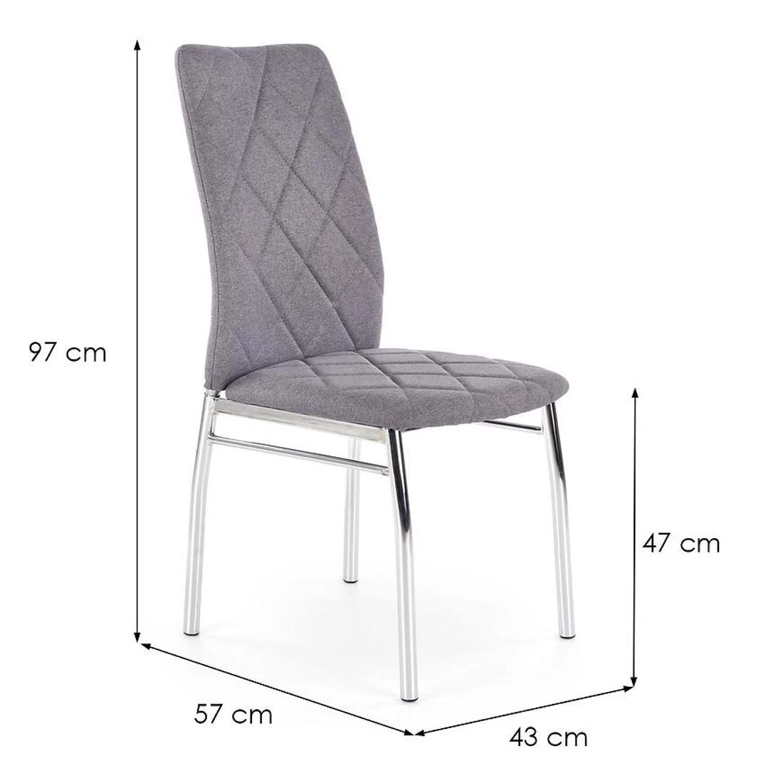 Stolica K309 43x57x97 cm svijetlosiva