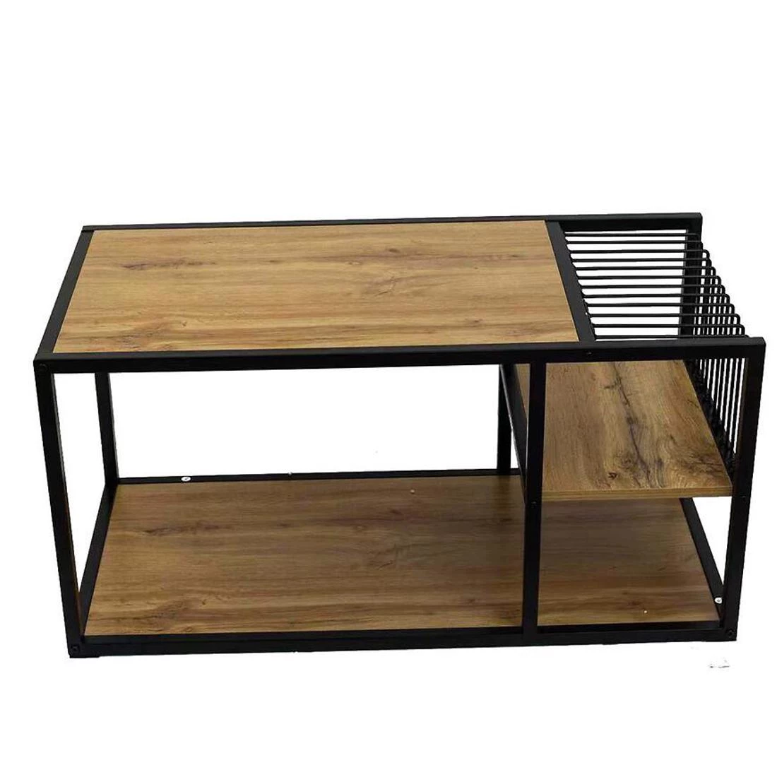 Stolic za kavu 90x44x45 cm prirodna boja drveta/crna
