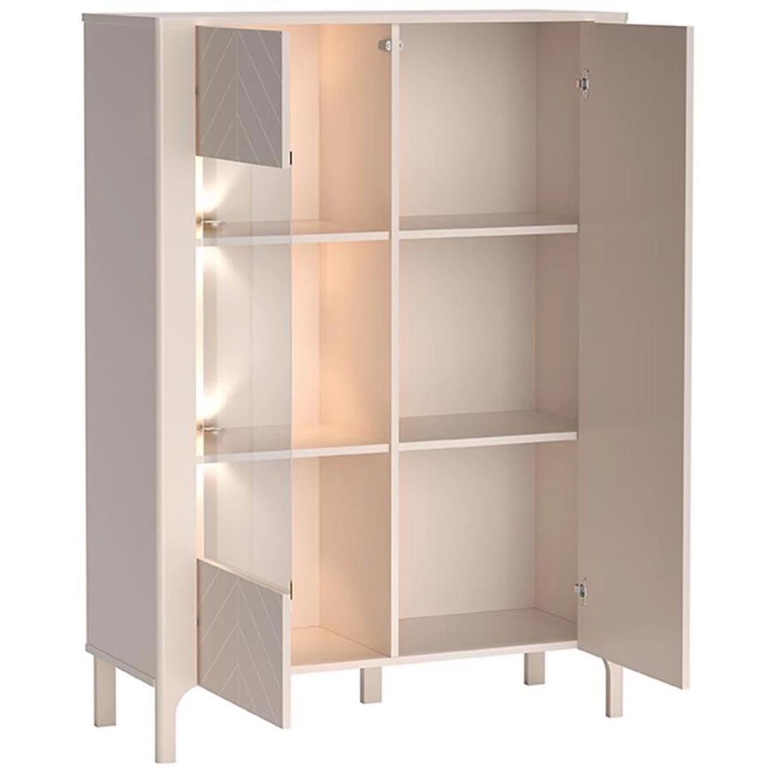 Malumi vitrina 103x40,5x145 cm kašmir